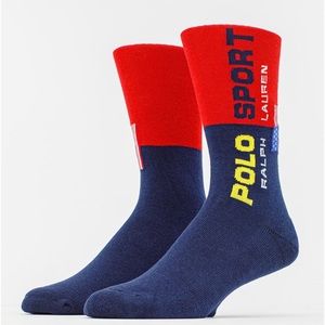 MENS POLO RALPH LAUREN POLO SPORT SINGLE CREW SOCKS size 10-13